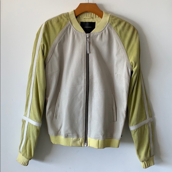 Maison Scotch Bomber Perforated Leather Jacket - Picture 2 of 8